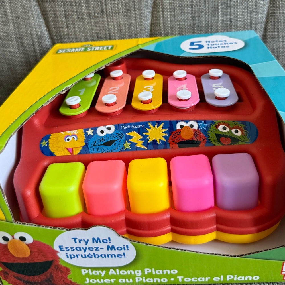 Sesame Street Elmo Musical Piano - Red and Multicolor